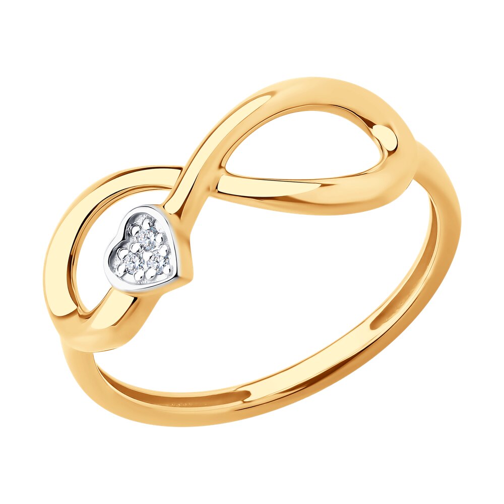 

Кольцо из золота р. 17,5 Diamant 51-110-02865-1, фианит, 51-110-02865-1