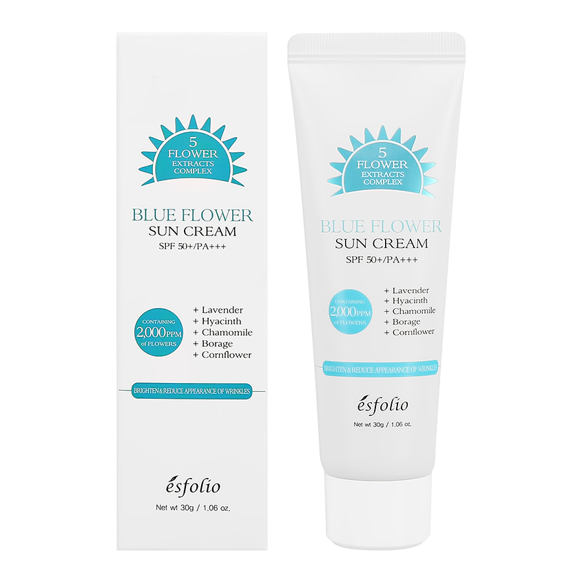 Крем для лица ESFOLIO BLUE FLOWER SUN солнцезащитный SPF50+ увлажняющий 30 г крем для лица белита mezocomplex комплексное омоложение 50 50 мл