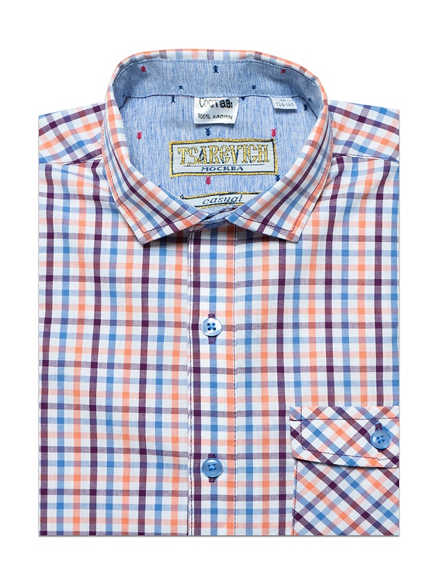 

Рубашка детская Tsarevich Brittany 5/42-K, цвет голубой, размер 122, Brittany 5/42-K