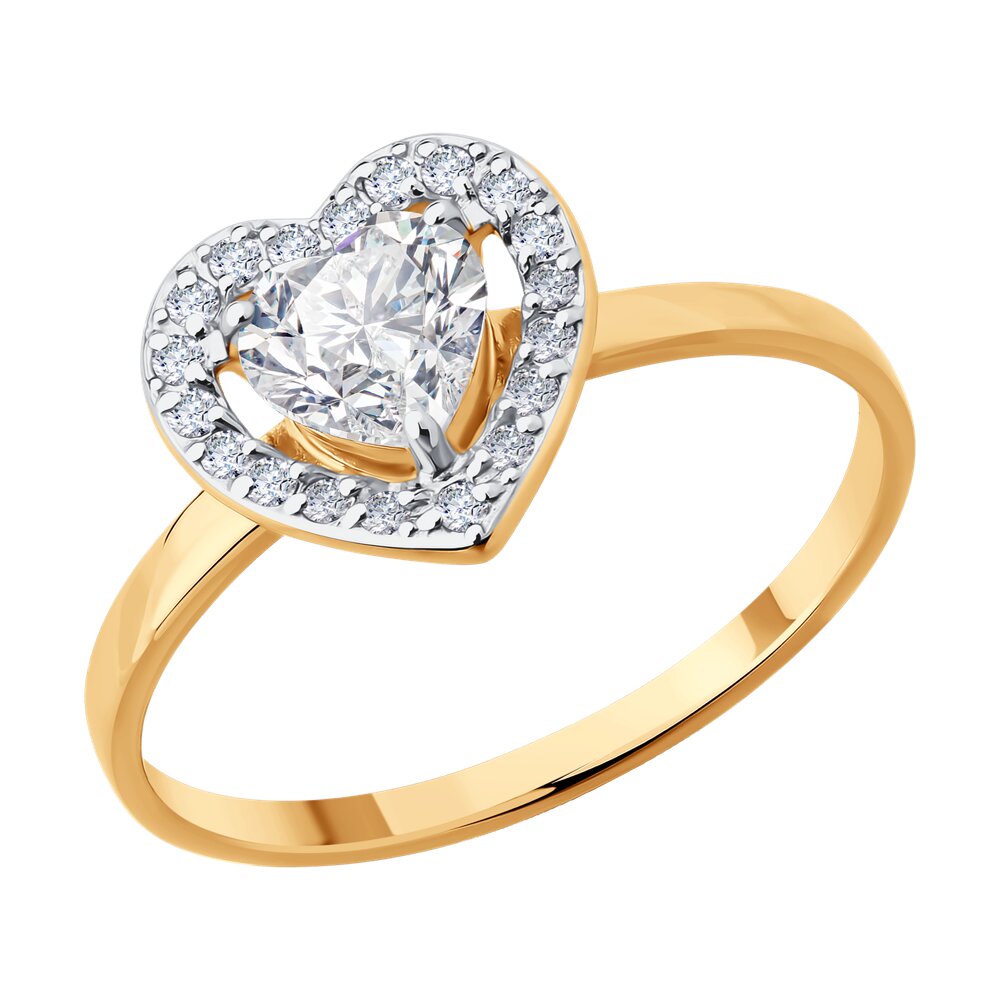 

Кольцо из золота р. 17,5 Diamant 51-110-02907-1, фианит, 51-110-02907-1