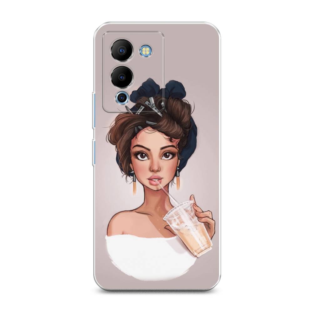 

Чехол для Infinix Note 12 G96 "Девушка с фраппе", Серый, 3101550-6