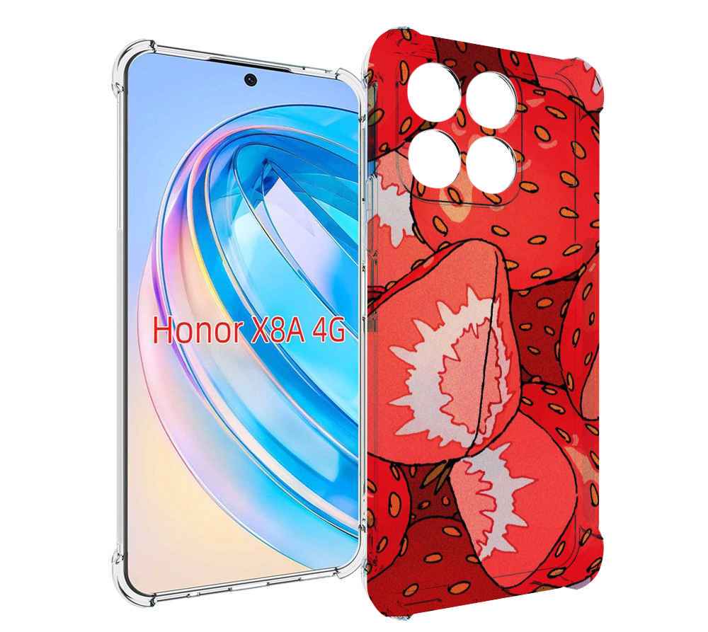 

Чехол MyPads рисованная-клубника для Honor X8a, Tocco
