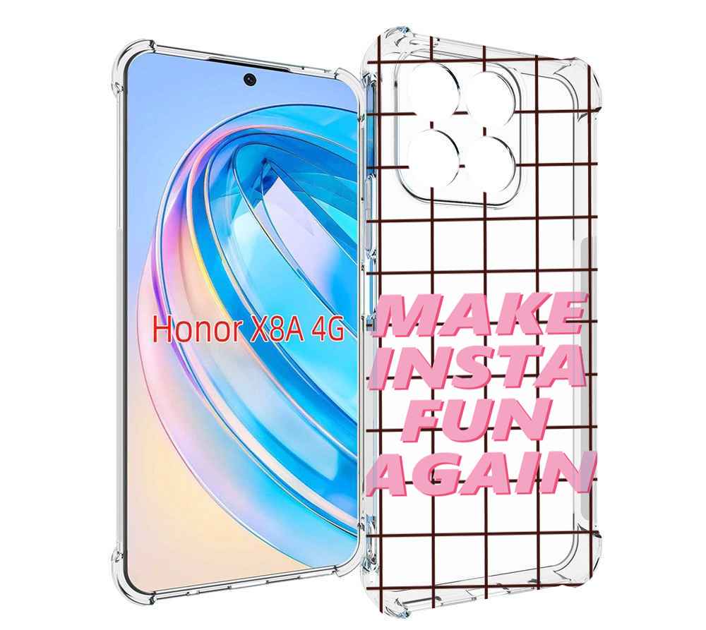 

Чехол MyPads розовая-надпись-про-инст для Honor X8a, Tocco