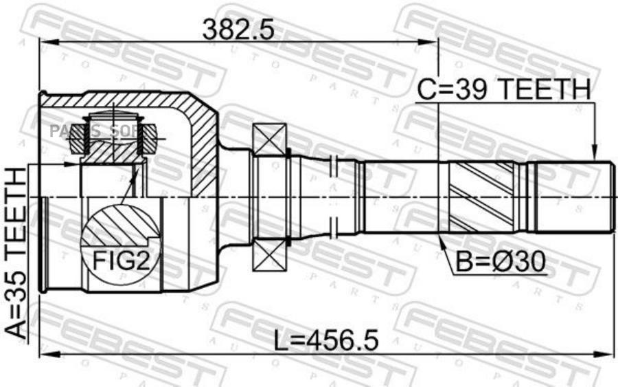 

ШРУС ВНУТРЕННИЙ ПРАВЫЙ 35X30X39