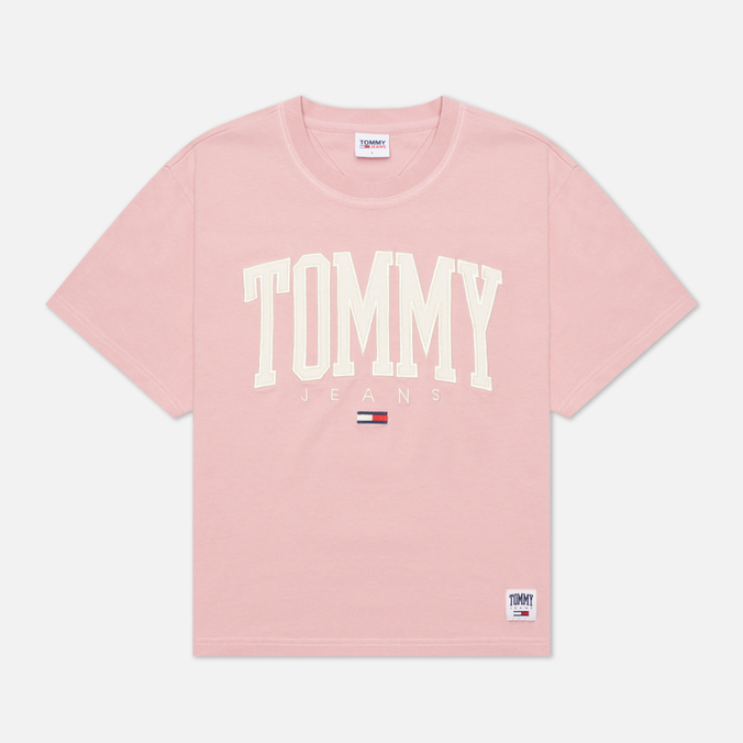 фото Футболка женская tommy jeans dw0dw12111 розовая l