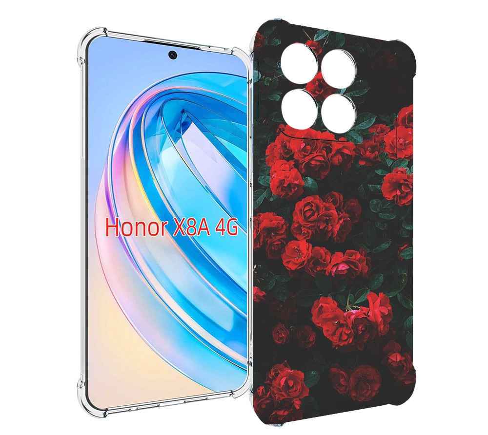

Чехол MyPads розы-в-листьях для Honor X8a, Tocco