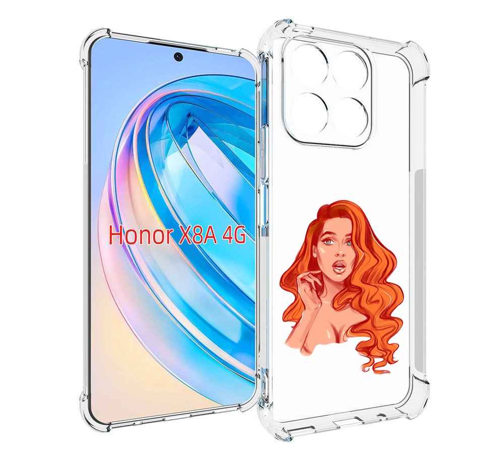 

Чехол MyPads рыжая-девушка-модельной-внешности женский для Honor X8a, Tocco