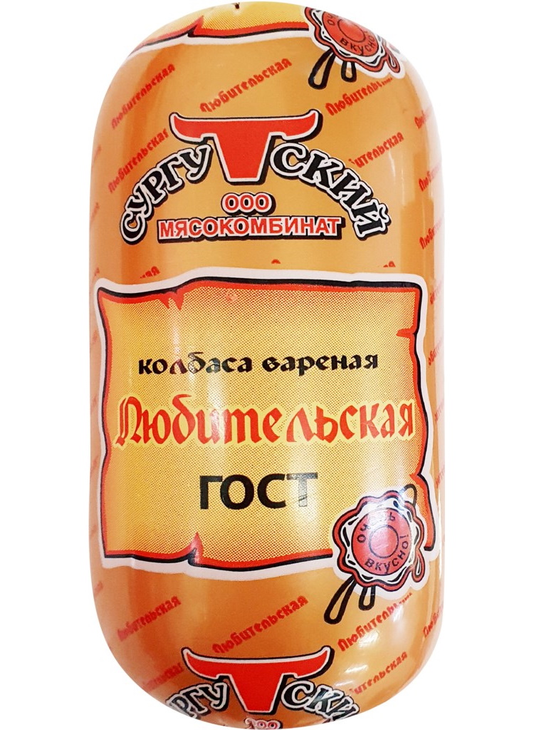 

Колбаса вареная Сургутский мясокомбинат Любительская категория А +-500 г