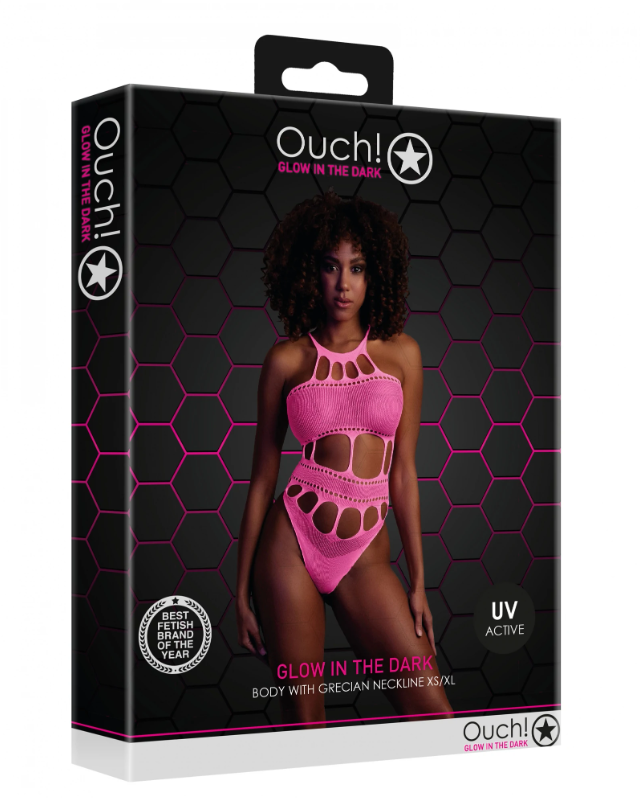 

Боди Ouch Grecian Neckline Neon Pink розовый, OU832GPNOS