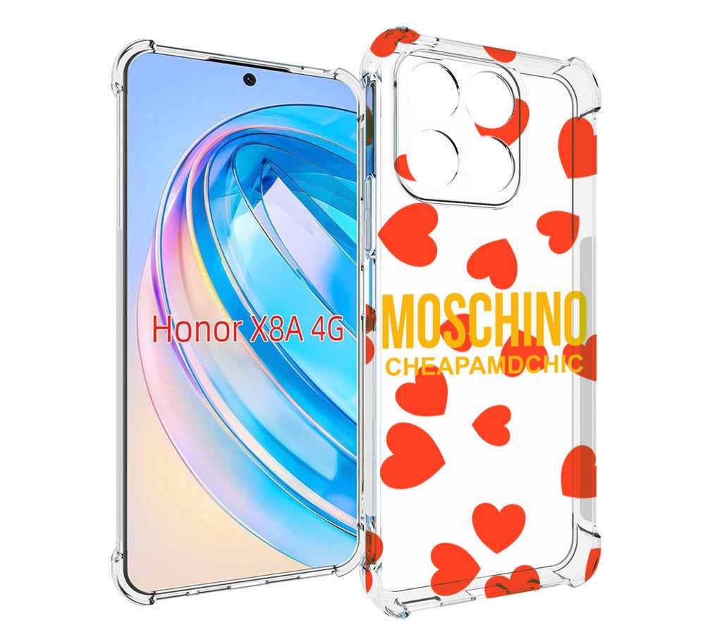 

Чехол MyPads сердца-москино для Honor X8a, Tocco