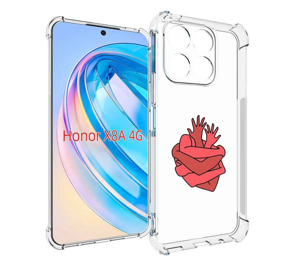 

Чехол MyPads сердце из ручек для Honor X8a, Tocco