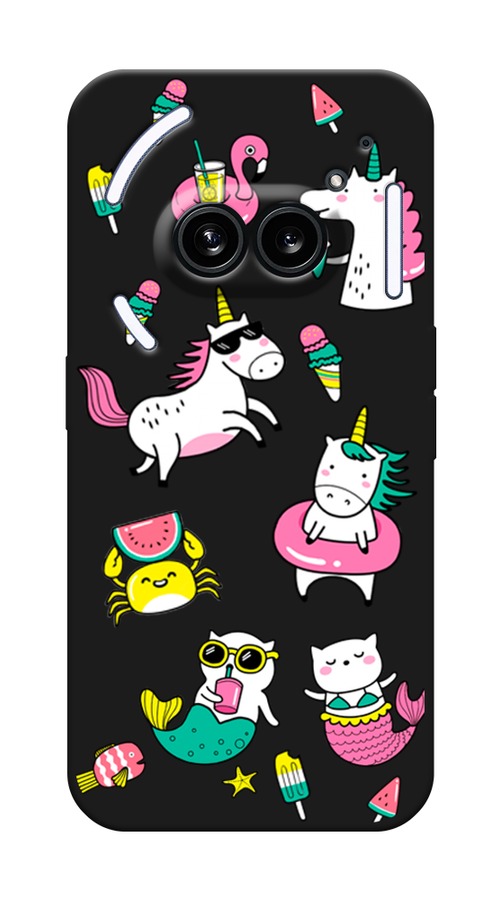

Чехол Awog на Nothing Phone 2a "На отдыхе", Белый;бирюзовый;розовый, 3300352-1