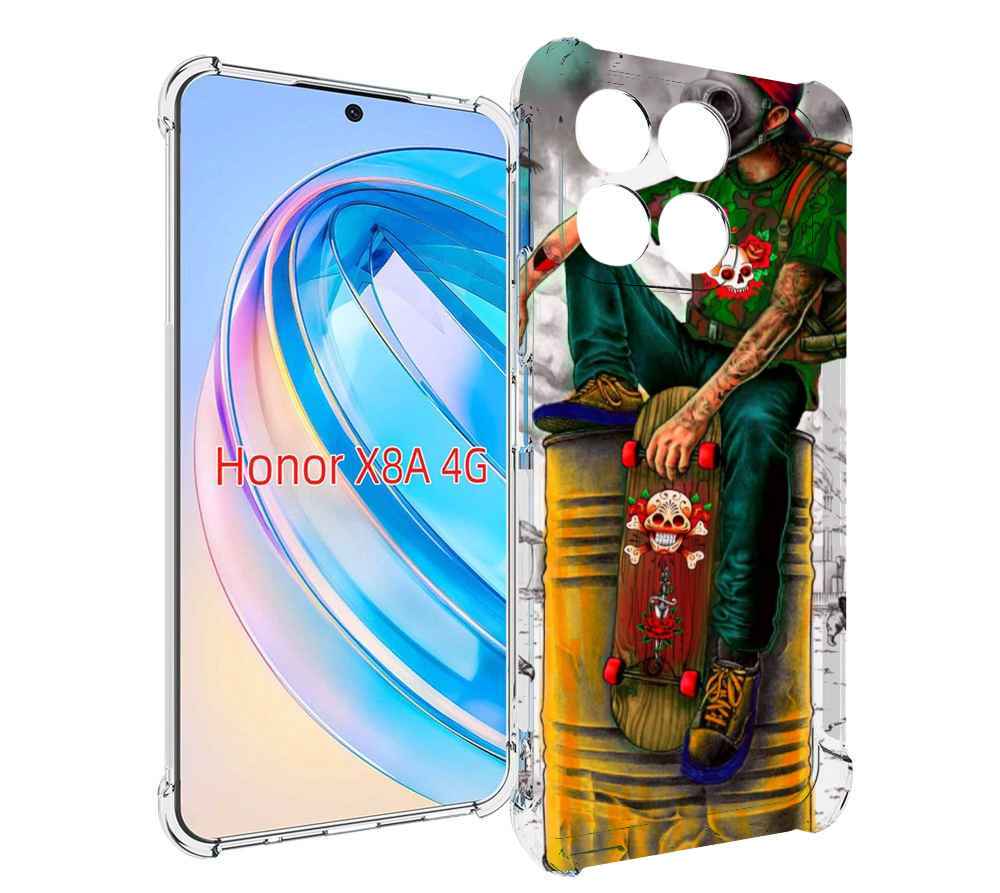 

Чехол MyPads скейтер в противогазе для Honor X8a, Tocco