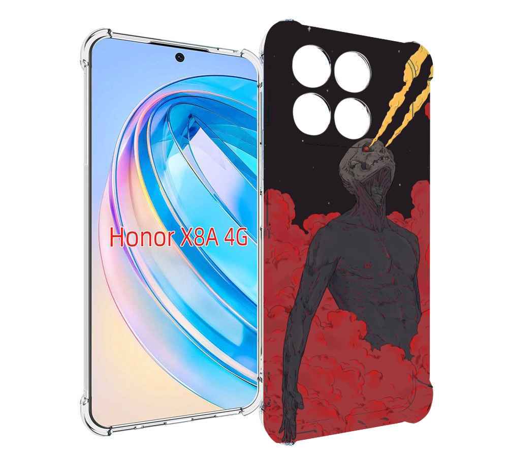 

Чехол MyPads скелет в красном дыму для Honor X8a, Tocco