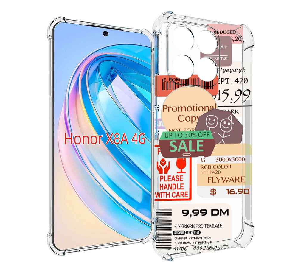 

Чехол MyPads скидочные-купоны-принт для Honor X8a, Tocco