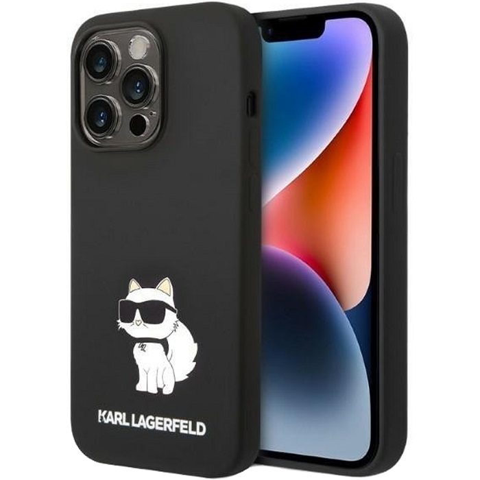 Чехол Karl Lagerfeld Liquid Silicone NFT Choupette Hard Black для iPhone 14 Pro