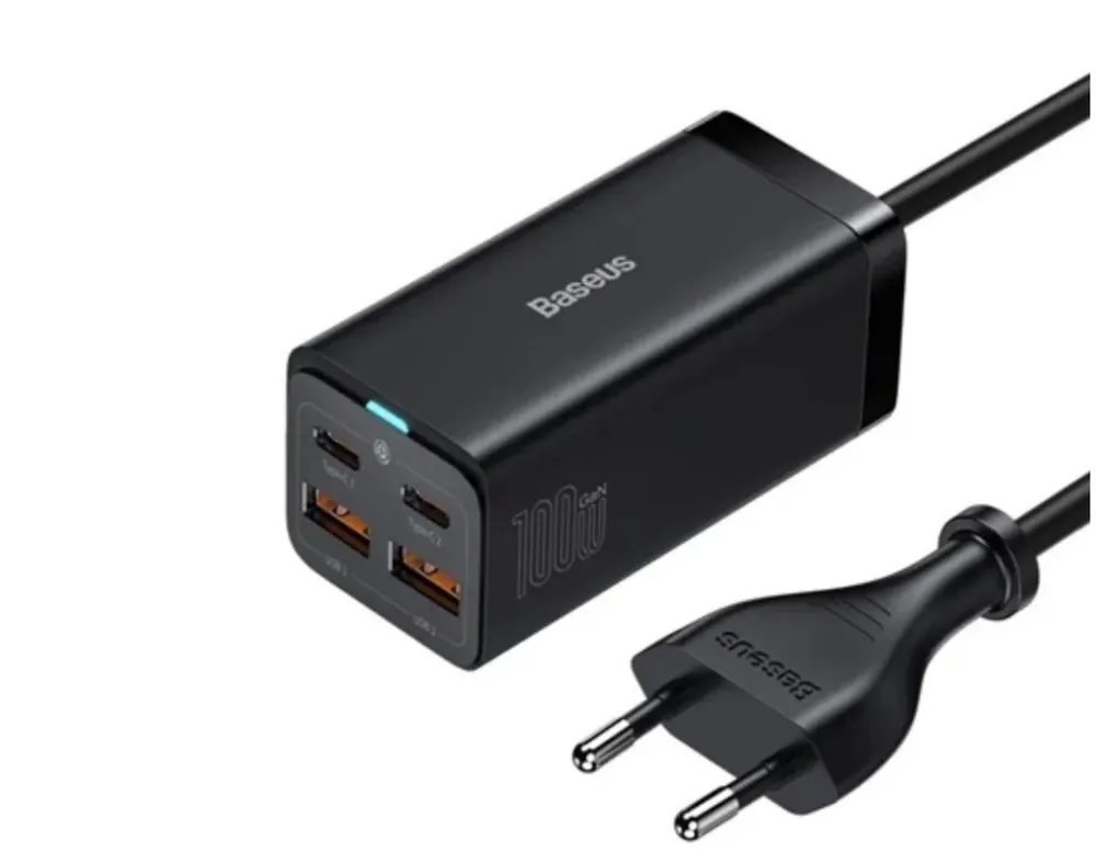 

Сетевое зарядное устройство Baseus GaN3 Pro Desktop FC 2 USB+2 USB-C 100W EU черный