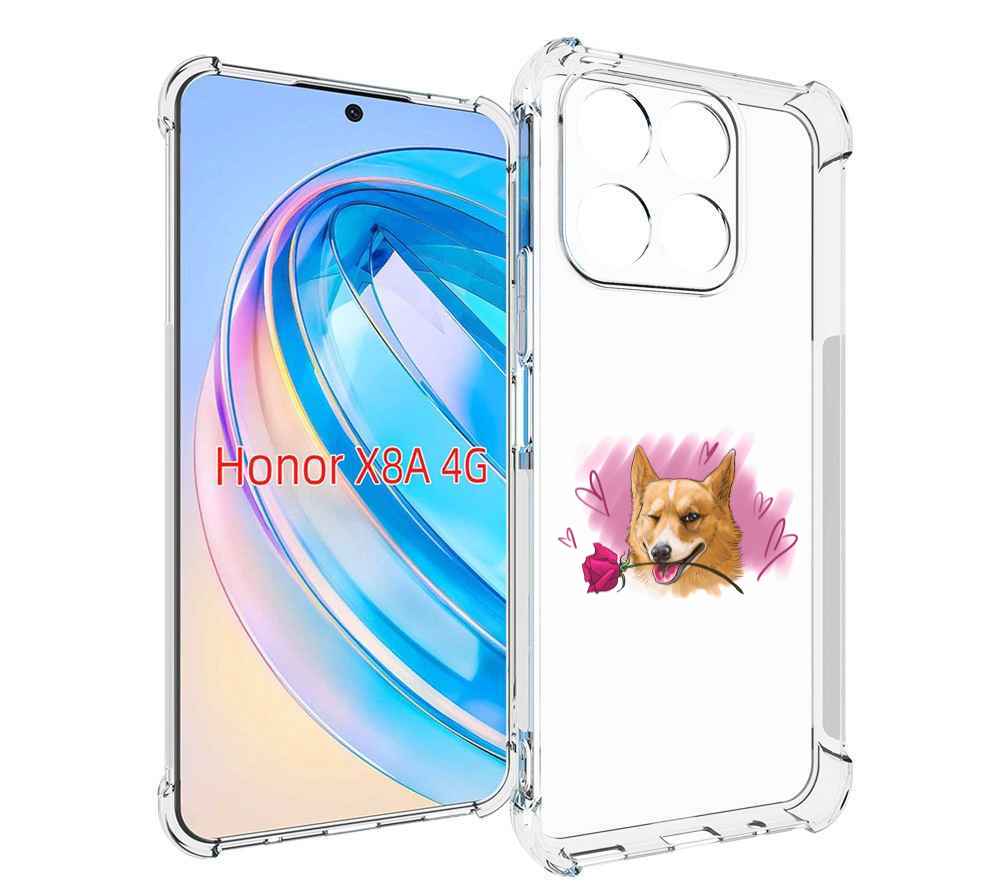 

Чехол MyPads собачка-с-розочкой для Honor X8a, Tocco