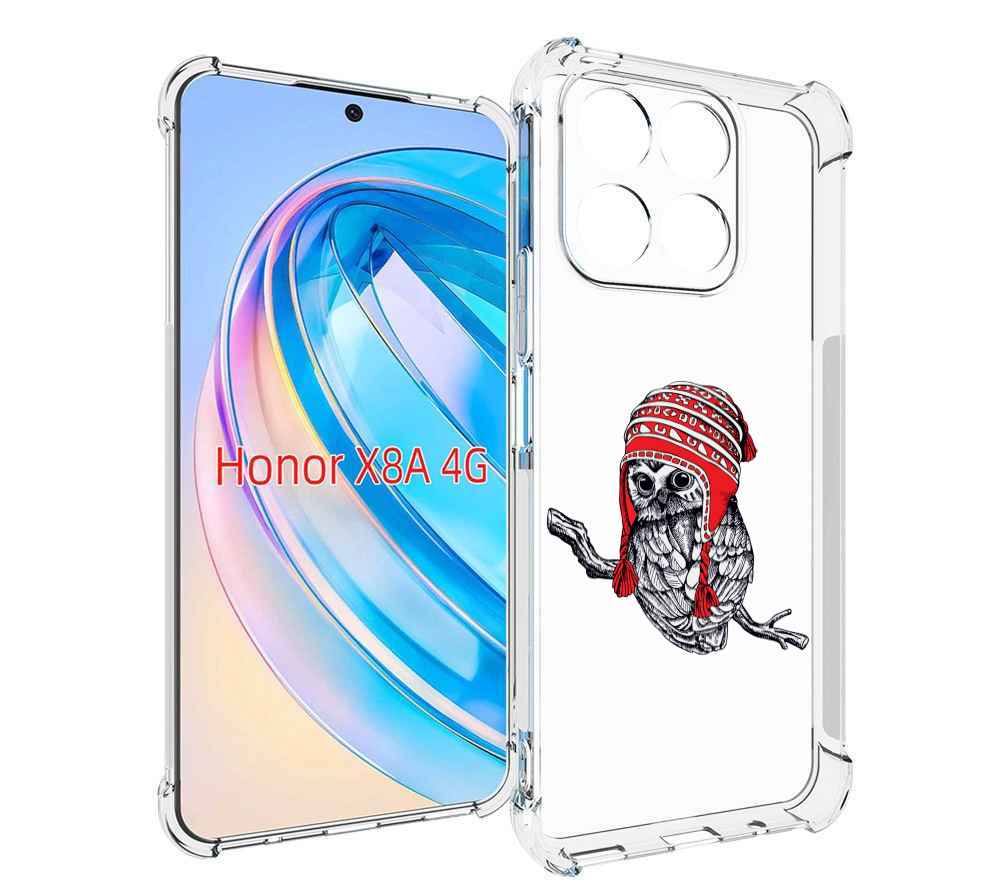 

Чехол MyPads сова-в-красной-шапке-на-веточке для Honor X8a, Tocco