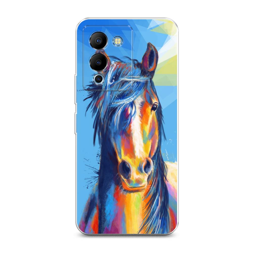 

Чехол для Infinix Note 12 G96 "Лошадь арт 3", Голубой;желтый;синий, 3101550-1