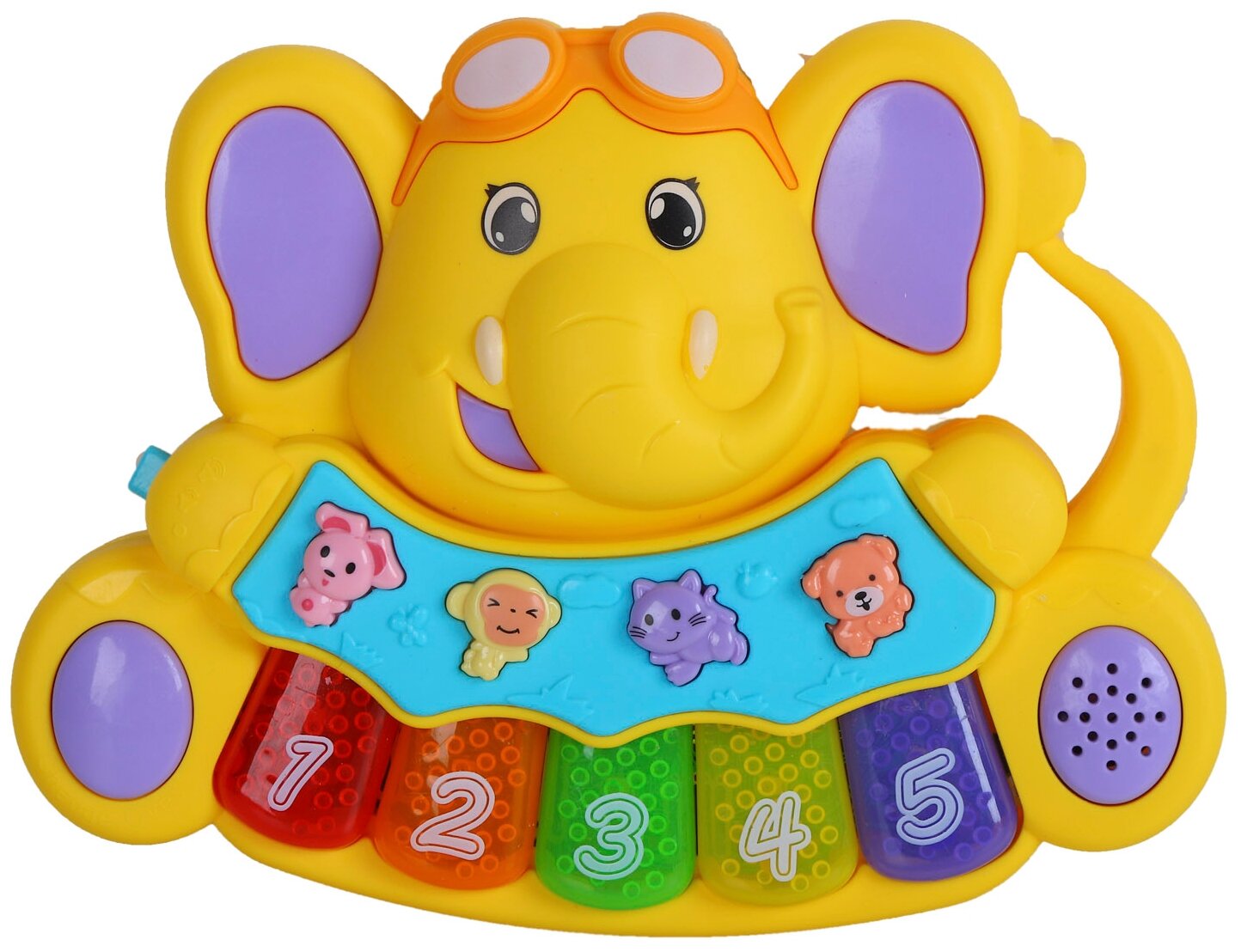 фото Пианино обучающее тм smart baby слоненок цвет желтый, 36 звуков, мелодий, стихов jb0206532