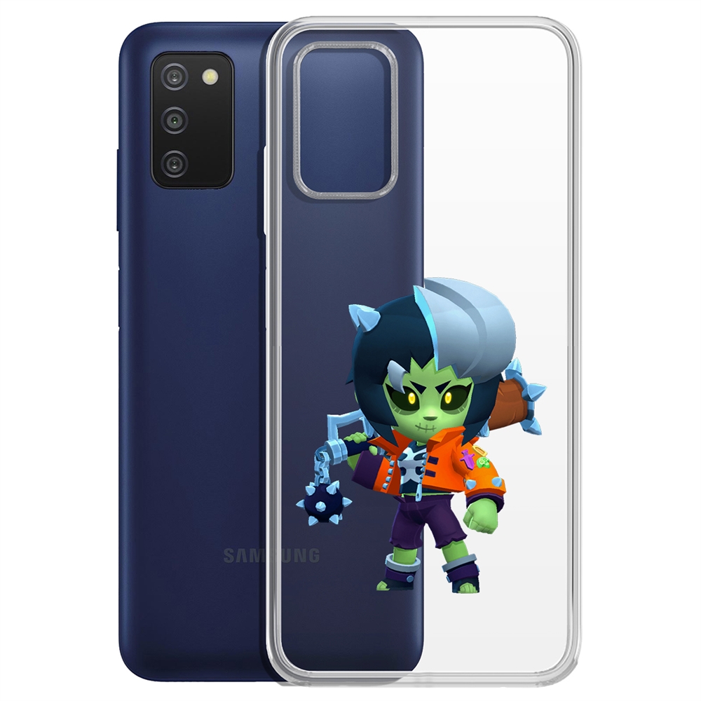 

Чехол-накладка Brawl Stars-ЗомБиби для Samsung Galaxy A03s (A037), Прозрачный