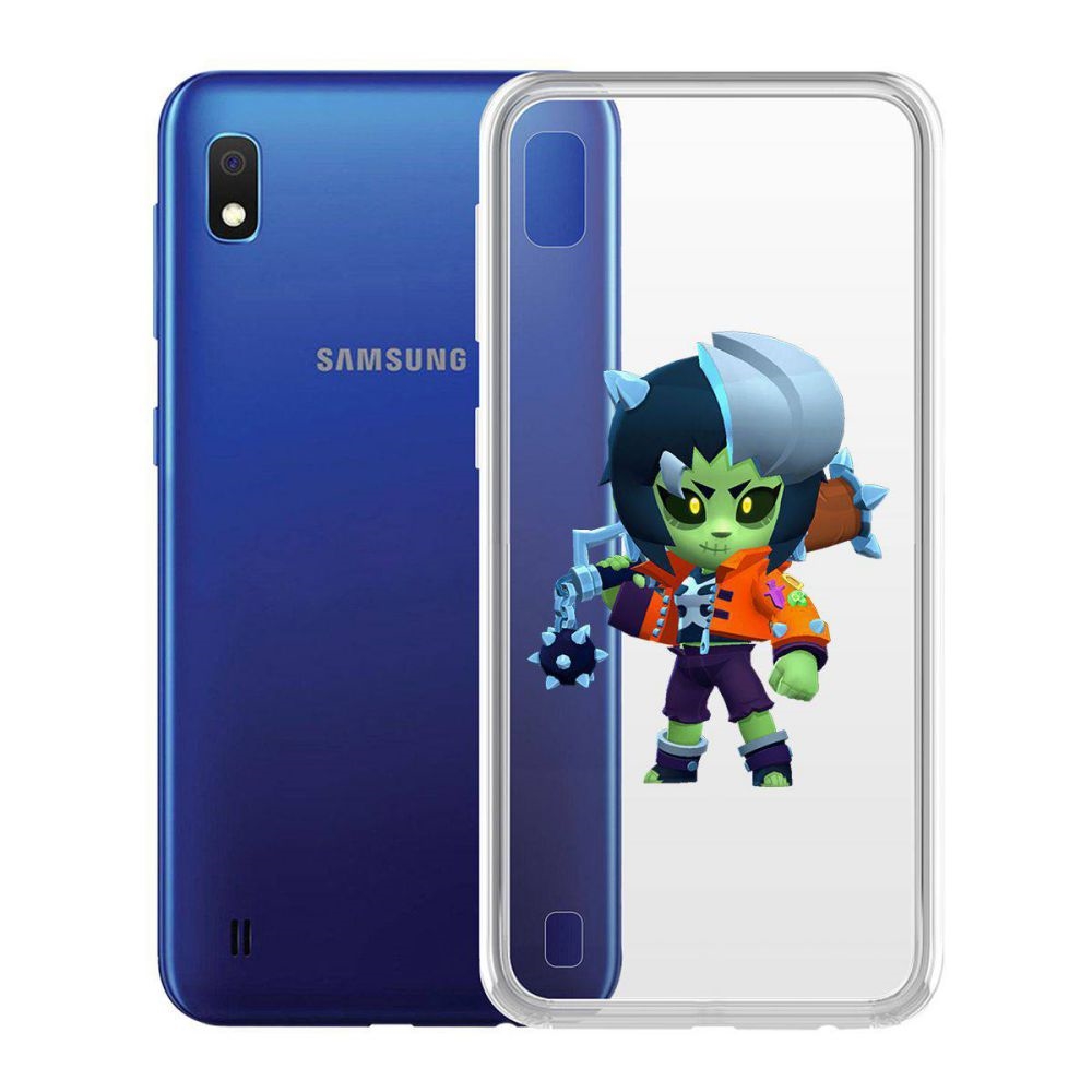 

Чехол-накладка Brawl Stars-ЗомБиби для Samsung Galaxy A10 (A105), Прозрачный