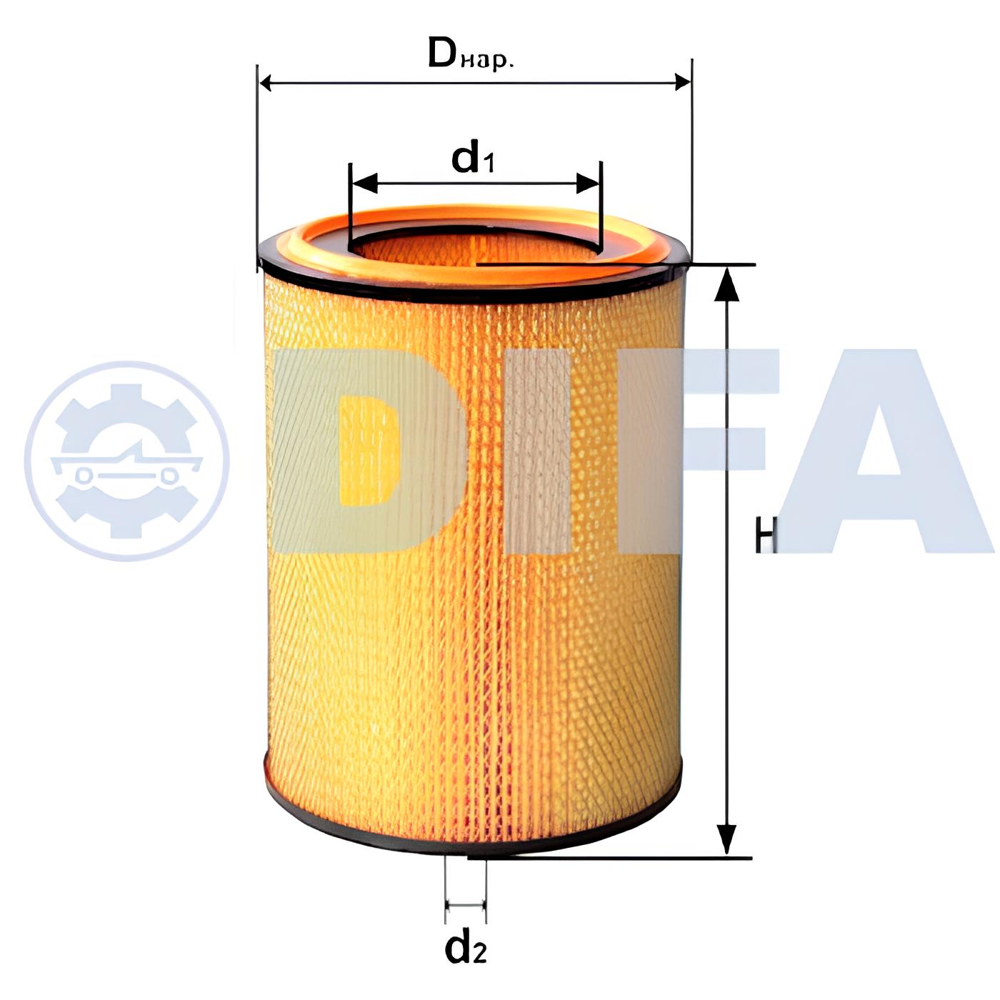 Фильтр воздушный МАЗ DIFA4346M (ДИФА)