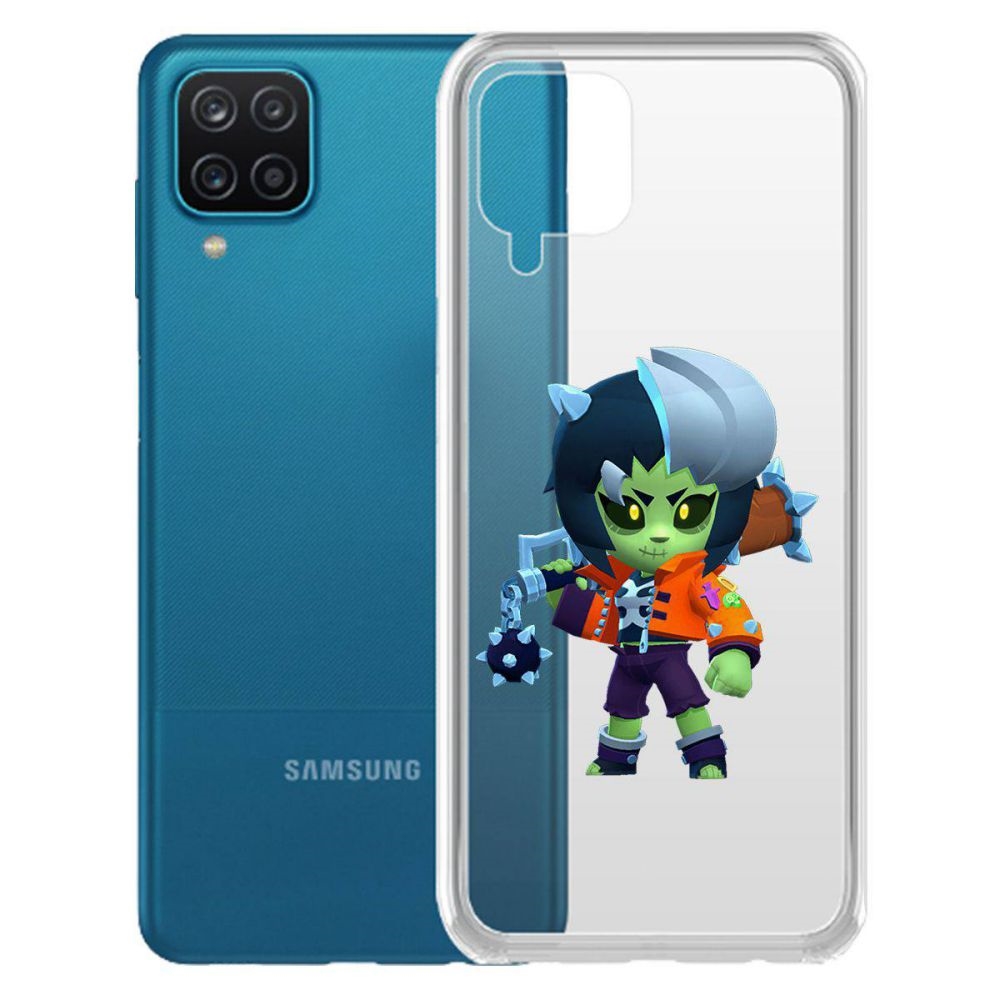 

Чехол-накладка Brawl Stars-ЗомБиби для Samsung Galaxy A12 (A125), Прозрачный