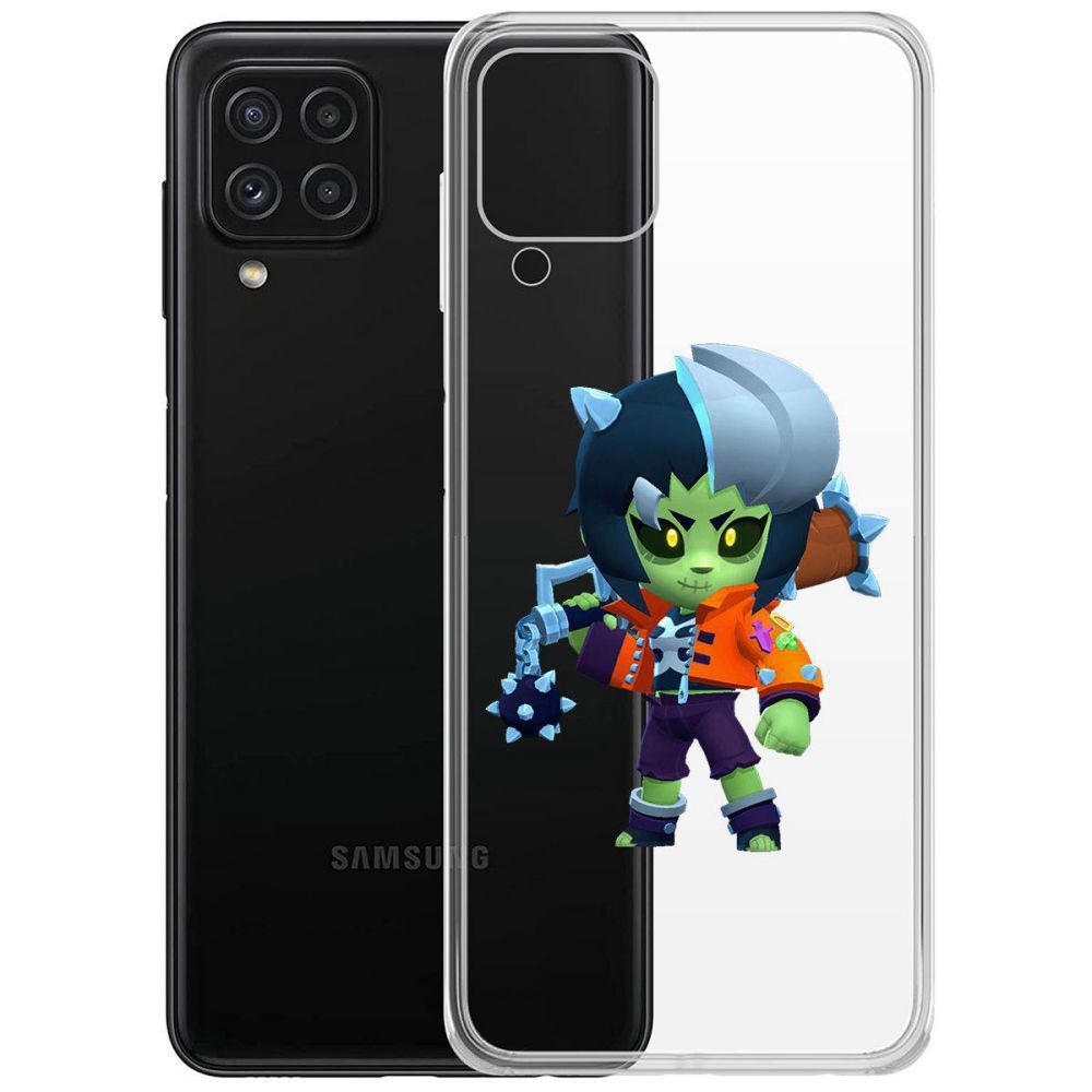 

Чехол-накладка Brawl Stars-ЗомБиби для Samsung Galaxy A22/M22 (A225/M225), Прозрачный