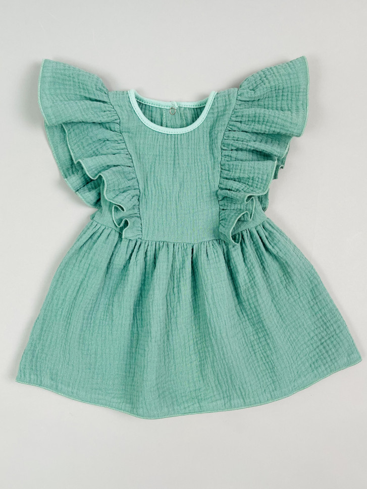 Платье детское Clariss Прованс, зеленый, 62