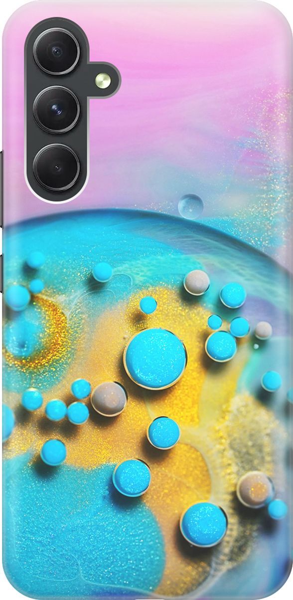 

Силиконовый чехол на Samsung Galaxy A54 5G "Цветные капли", Голубой;оранжевый, 158748