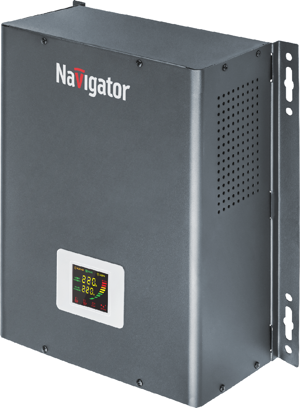 Стабилизатор напряжения настенный Navigator 61 779 NVR-RW1-5000, 5000ВА стабилизатор пониженного напряжения rexant rex fr 1000 11 5021