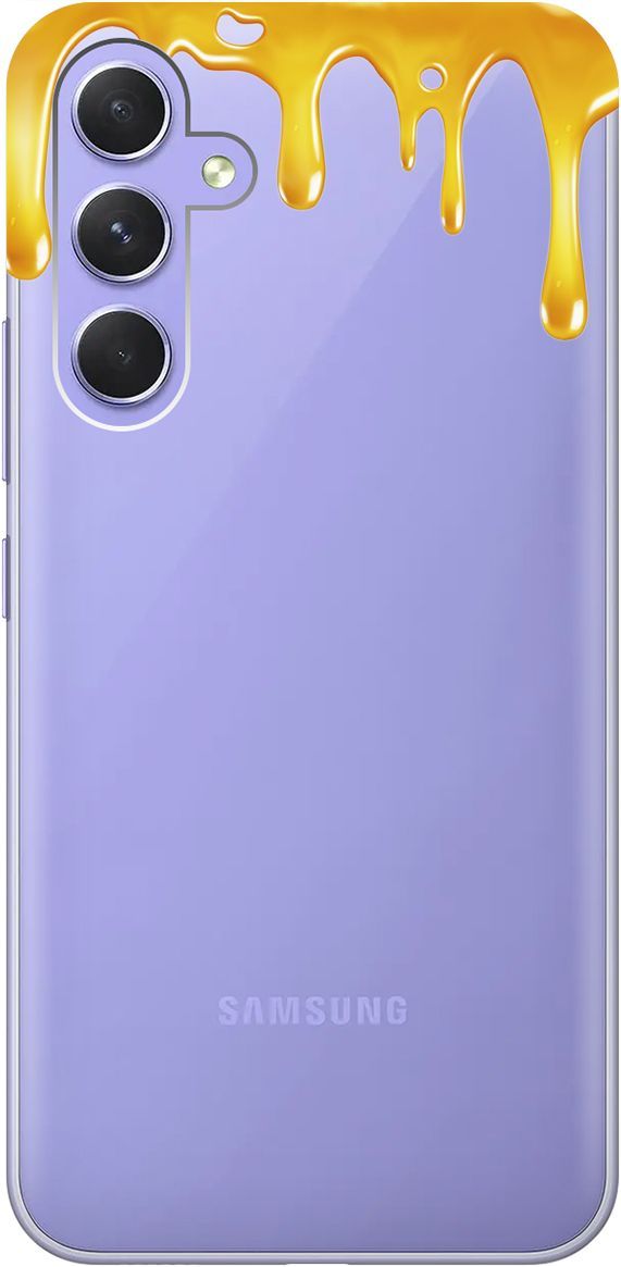 

Силиконовый чехол на Samsung Galaxy A54 5G "Honey" прозрачный, Прозрачный;желтый, 158765