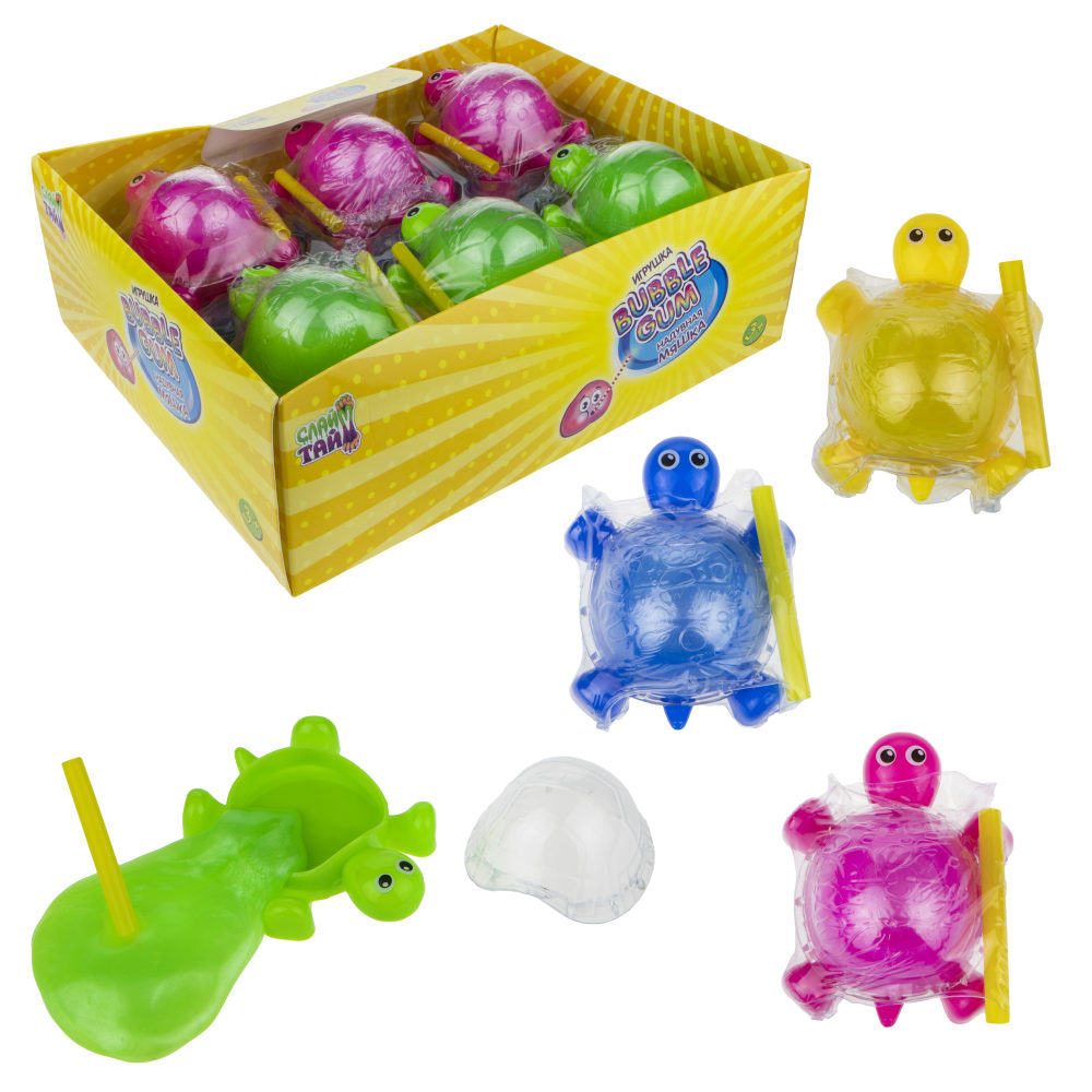 фото Набор слайм тайм. bubble gum , черепашка, 6х9 см 1toy