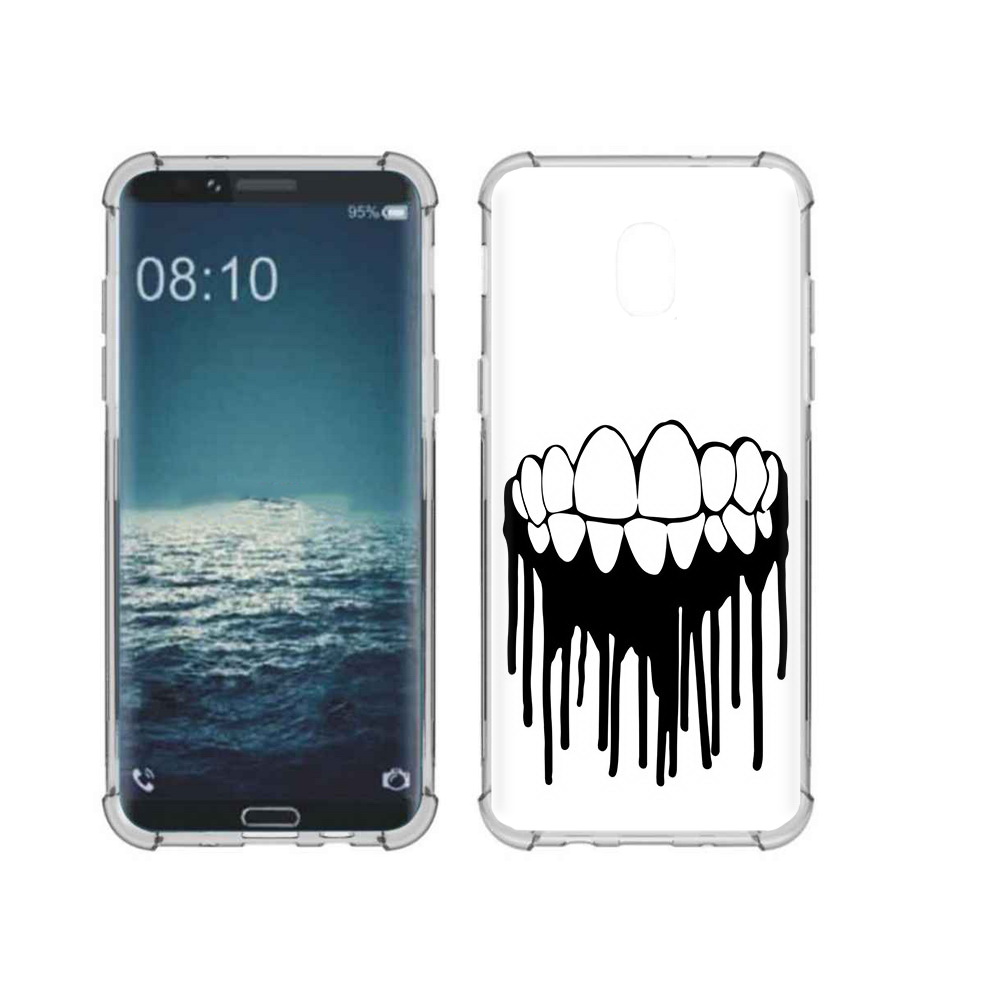 

Чехол MyPads Tocco для Samsung Galaxy J3 зубы (PT226926.574.372), Прозрачный, Tocco