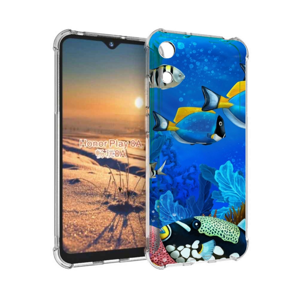 

Чехол бампер MyPads Рыбки для Honor 8A, Прозрачный, Tocco