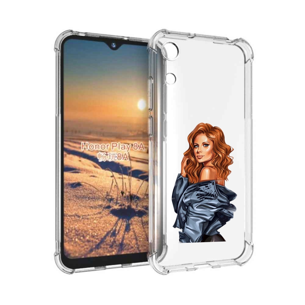 

Чехол бампер MyPads Рыжая-девушка женский для Honor 8A, Прозрачный, Tocco