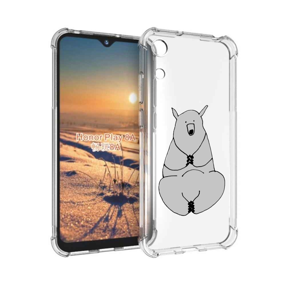 

Чехол бампер MyPads Серый медведь для Honor 8A, Прозрачный, Tocco