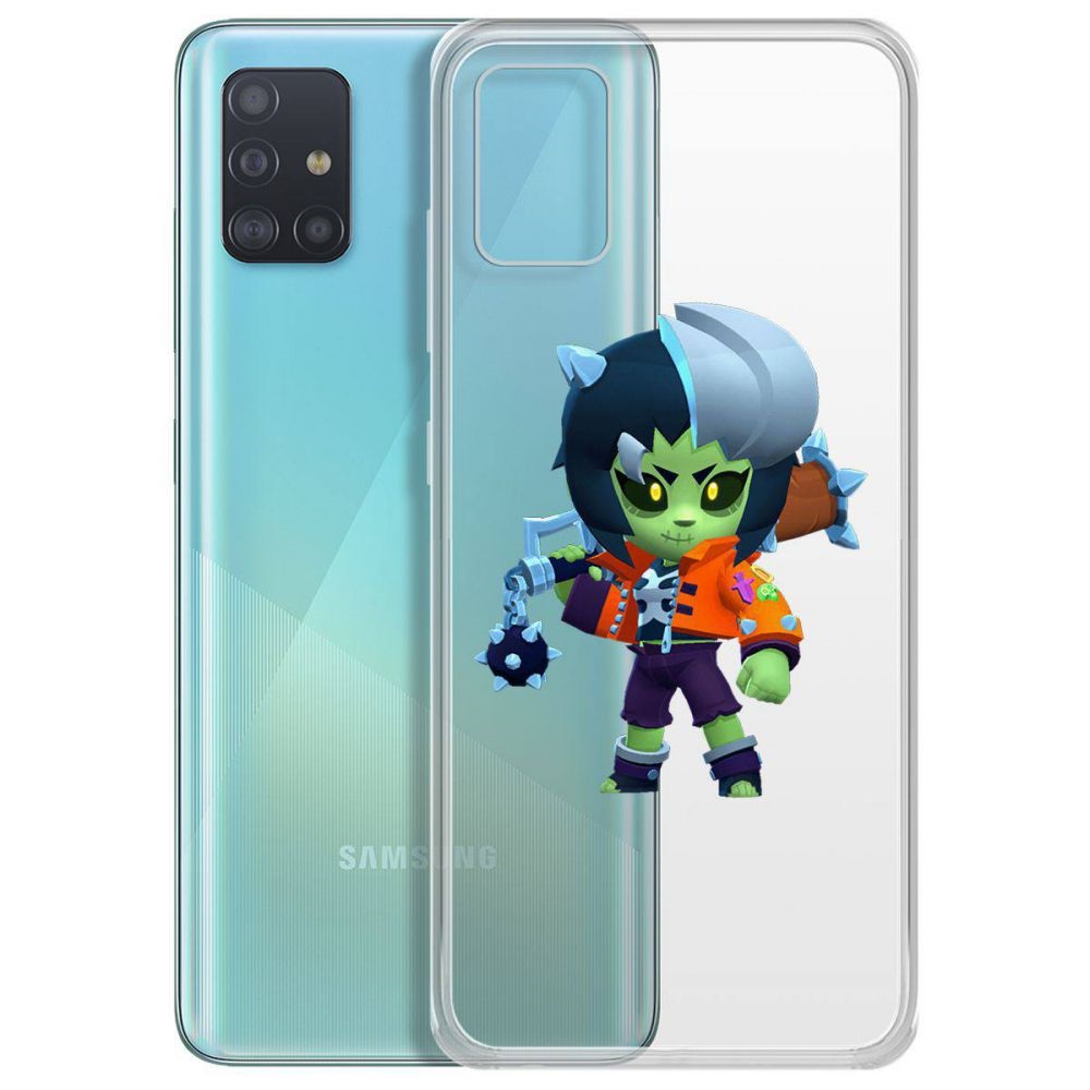 

Чехол-накладка Brawl Stars-ЗомБиби для Samsung Galaxy A51 (A515), Прозрачный