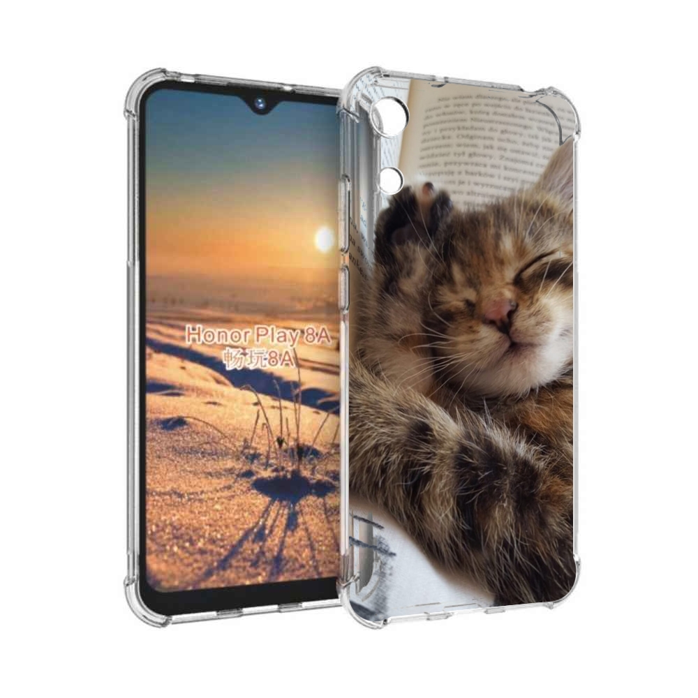 

Чехол бампер MyPads Спящий-котенок для Honor 8A, Прозрачный, Tocco