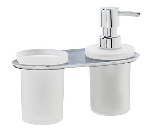 

Держатель дозатора и стакана WasserKRAFT Kammel K-8389, Белый;хром