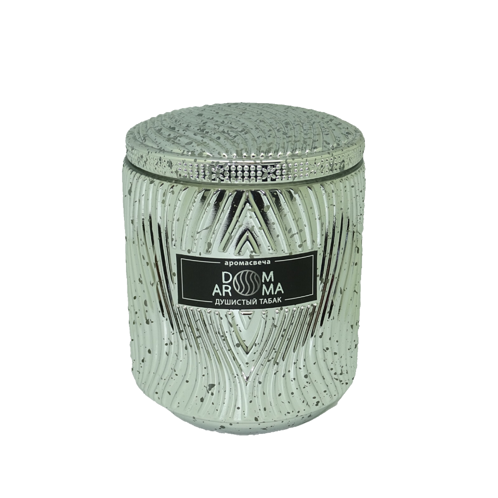 

Ароматическая свеча DOM AROMA Душистый табак, 420 гр, 9.5х9.5х12