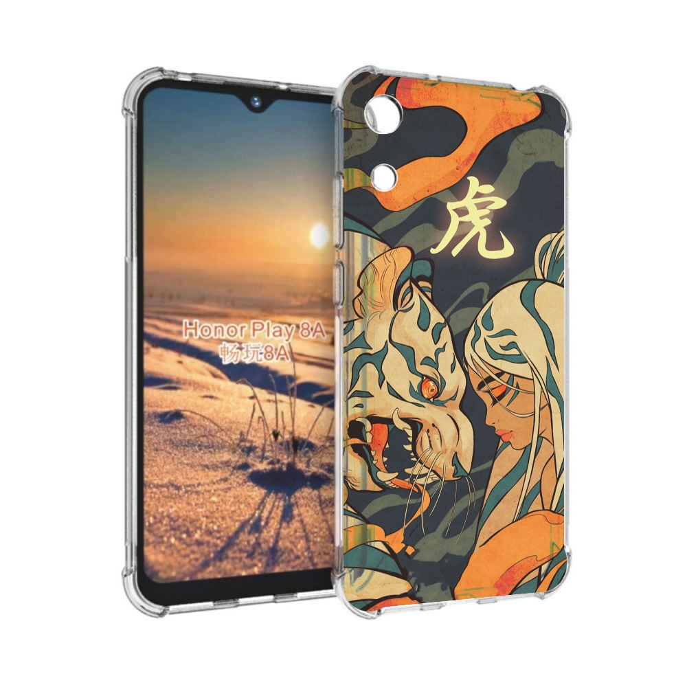 

Чехол бампер MyPads Тигр и девушка друзья для Honor 8A, Прозрачный, Tocco