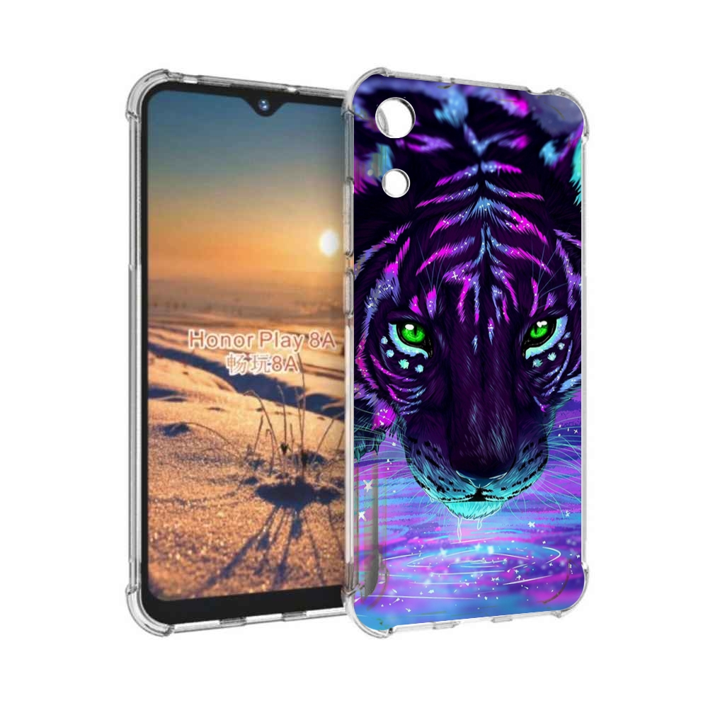 

Чехол бампер MyPads Тигр-неон для Honor 8A., Прозрачный, Tocco