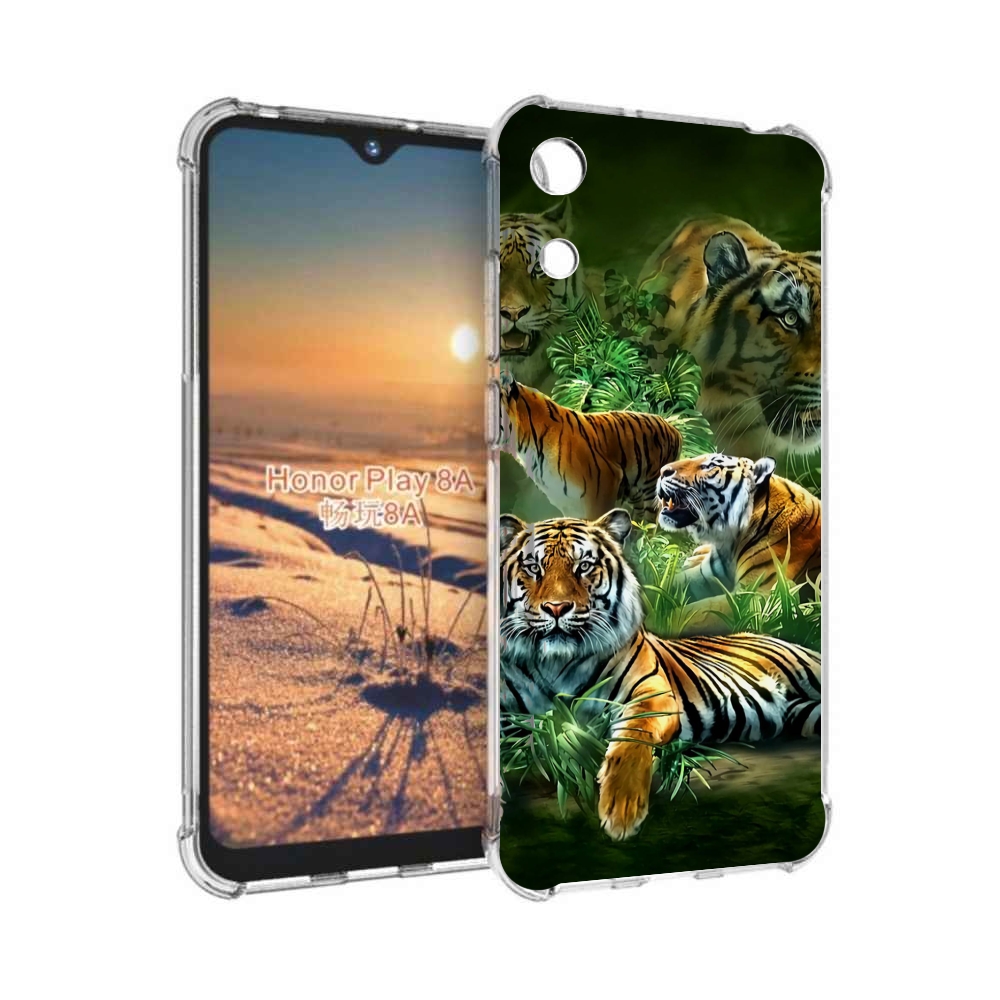 

Чехол бампер MyPads Тигры для Honor 8A, Прозрачный, Tocco