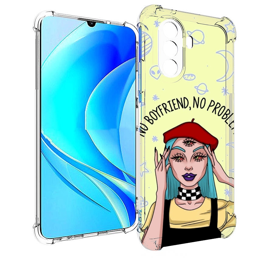 

Чехол MyPads нет-проблем-нет-мужчин женский для Huawei Nova Y70 / Nova Y70 Plus, Прозрачный, Tocco