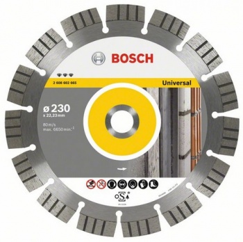 

Диск алмазный отрезной Best for Universal and Metal (230х22.2 мм) для УШМ Bosch 2608602665