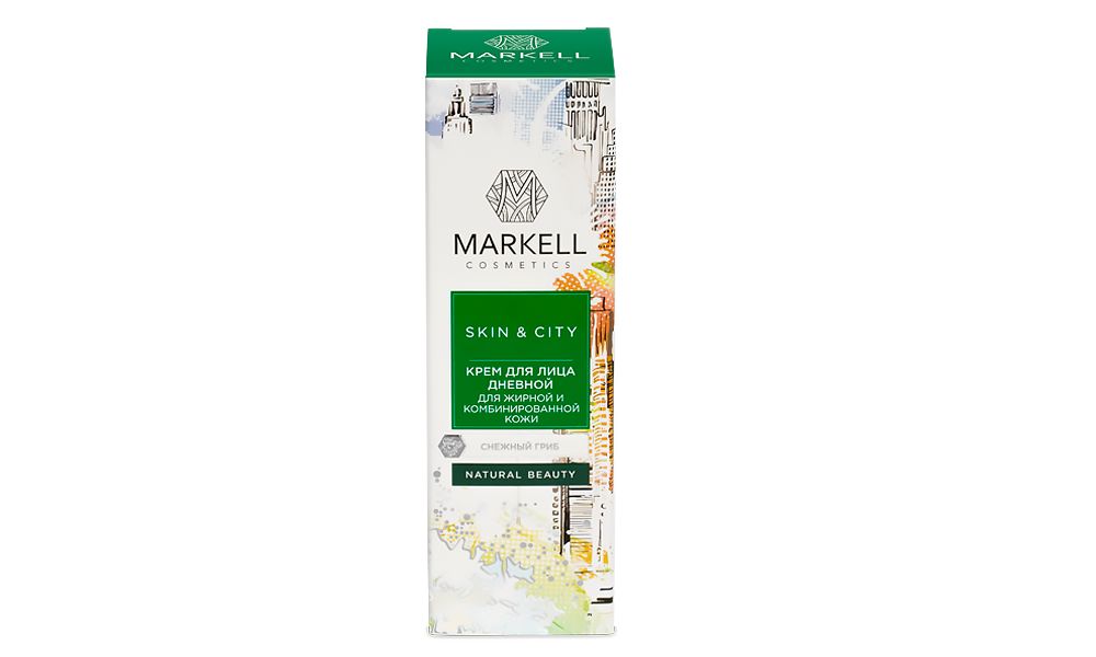 

Крем для лица Markell Skin&city дневной, для жирной и комбинированной кожи, 50 мл, SKIN&CITY КРЕМ ДЛЯ ЛИЦА ДНЕВНОЙ ДЛЯ ЖИРНОЙ И КОМБИНИРОВАННОЙ КОЖИ СНЕЖНЫЙ ГРИБ, 50 мл.