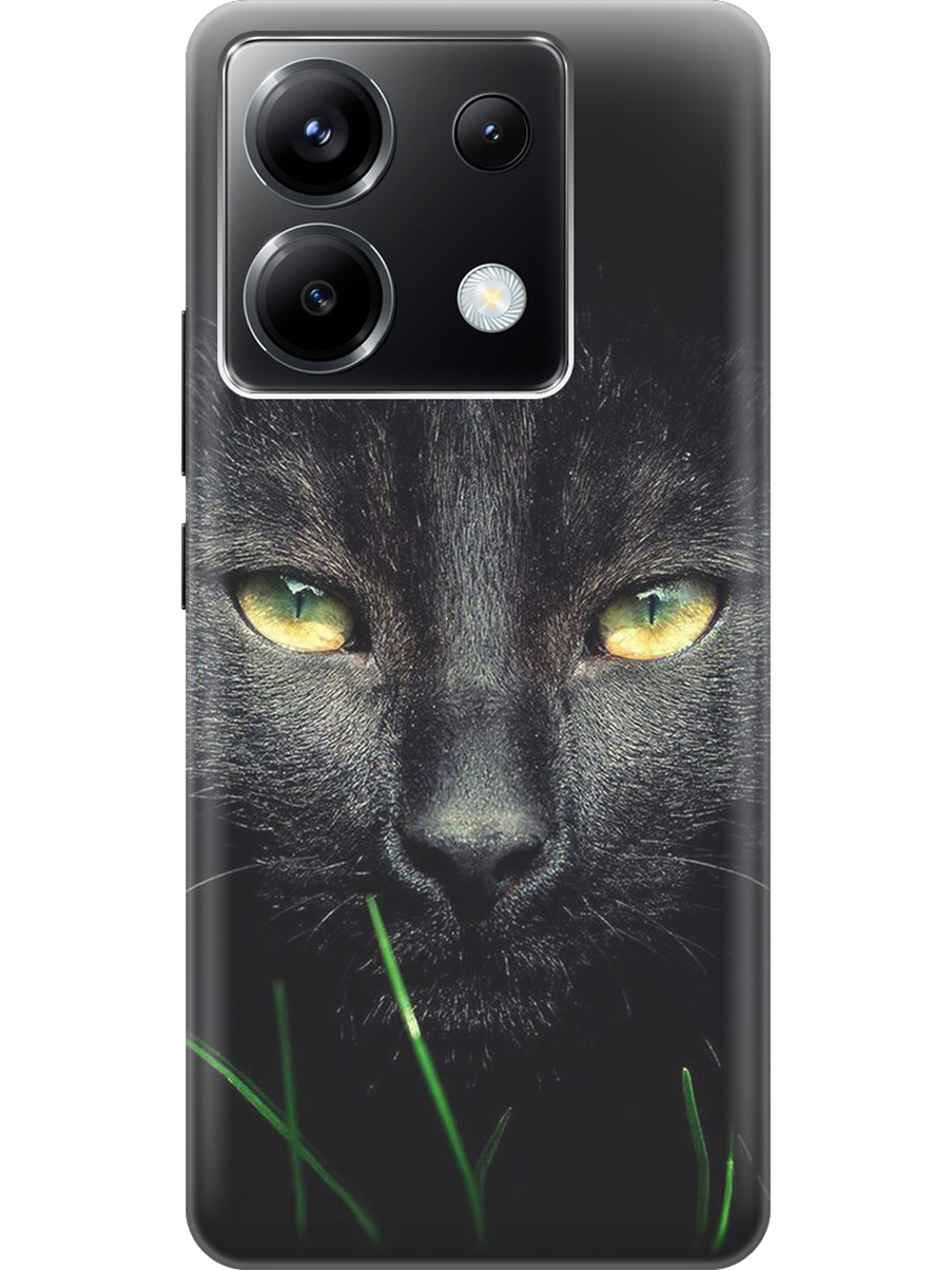 

Силиконовый чехол на Xiaomi Redmi Note 13 Pro 5G / Poco X6 5G с рисунком "Кошка в темноте", Черный, 20012103